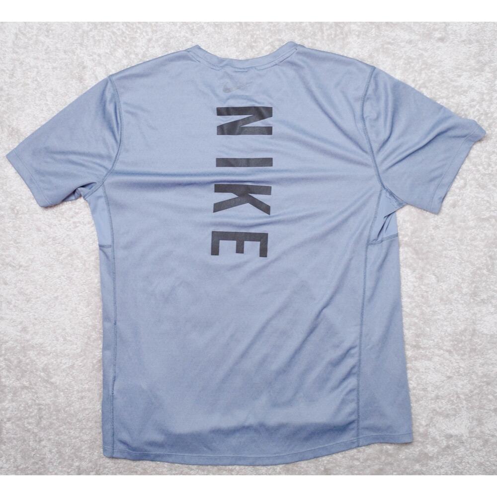 Nike Dri-Fit Stone Light Blue Running Short Sleeve T Shirt Womens Size XL - Picture 2 of 14